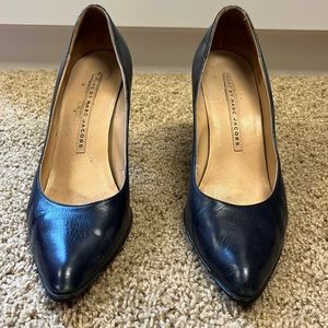 Navy Marc Jacobs Leather Heels